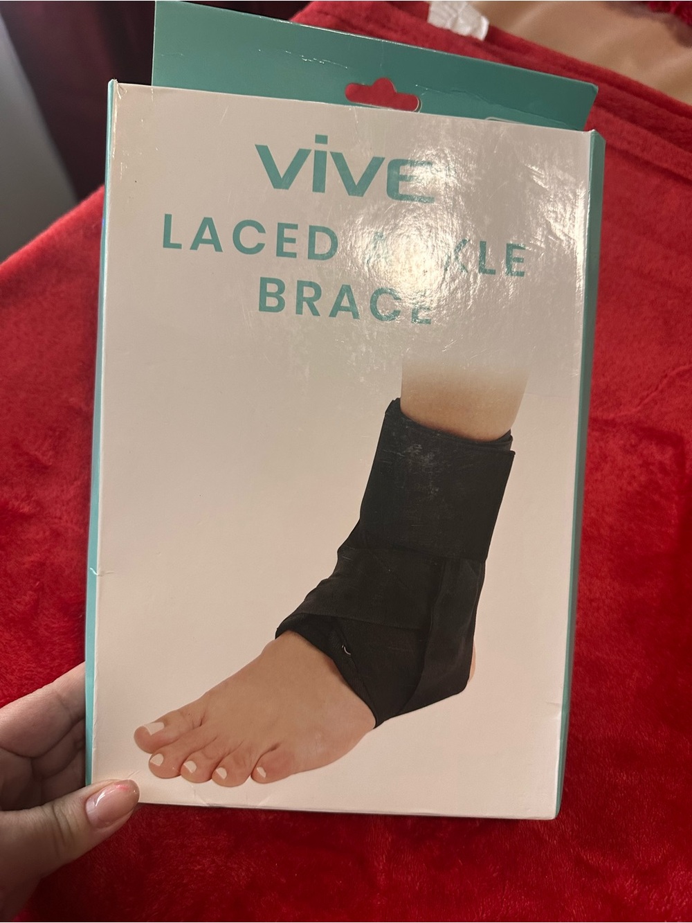 Black Laced Ankle Brace for Women